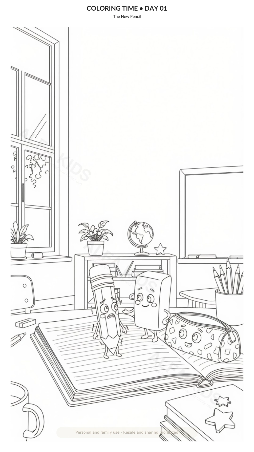 Real Alfa Kids EN-US coloring activity page
